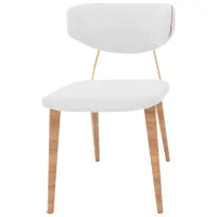 Scaun de bucătărie Dogtas Brita Velur/ White Wood