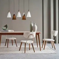 Кухонный стул Dogtas Brita Велюр/ Белый Wood photo 4