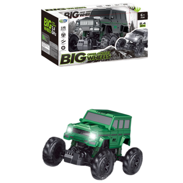 Mașină Big Weels 21955 8600024021955   / 2.4 GHz / Black Green photo 1