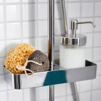 Raft pentru baie Ikea Brogrund Plastic / Silver photo 3