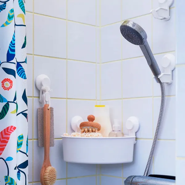 Raft pentru baie Ikea Tisken Plastic / White photo 2