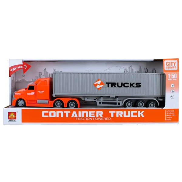 Грузовик Wenyi Container Truck WY785B  / / Серый Оранжевый photo 3