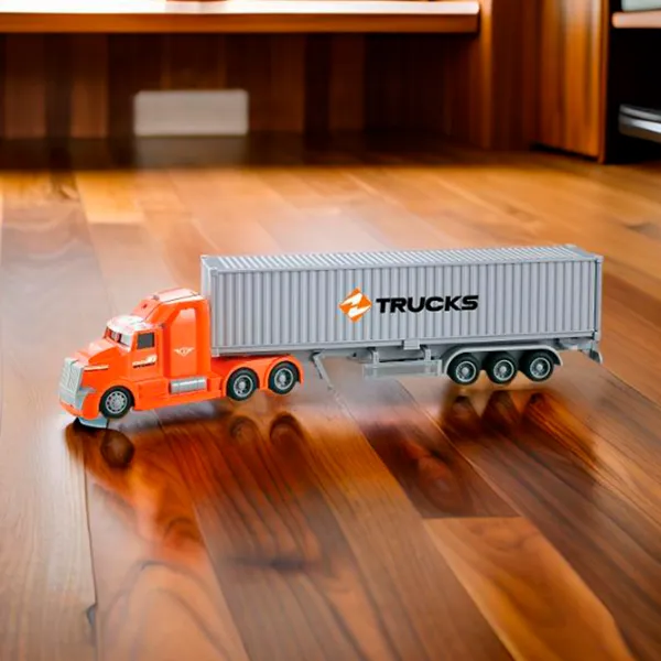 Грузовик Wenyi Container Truck WY785B  / / Серый Оранжевый photo 5