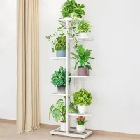 Etajeră pentru flori Tempo Kondela Bamir Typ 2 White / Metal photo 2