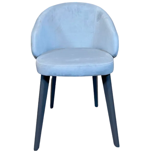 Кухонный стул Dogtas Arora Велюр/ Светло-серый Черный photo 1