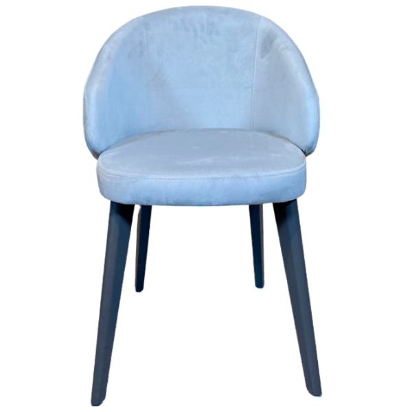 Кухонный стул Dogtas Arora Велюр/ Светло-серый Черный photo 1