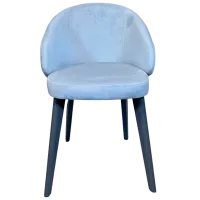 Кухонный стул Dogtas Arora Велюр/ Светло-серый Черный