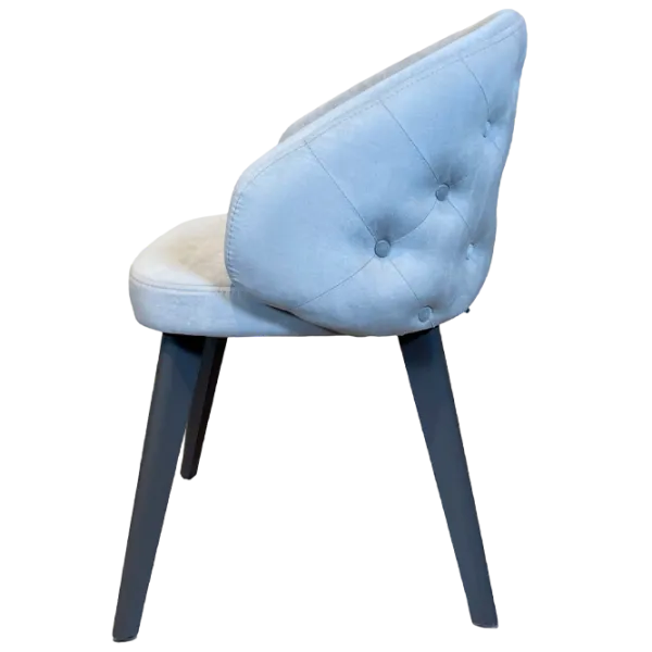 Кухонный стул Dogtas Arora Велюр/ Светло-серый Черный photo 2