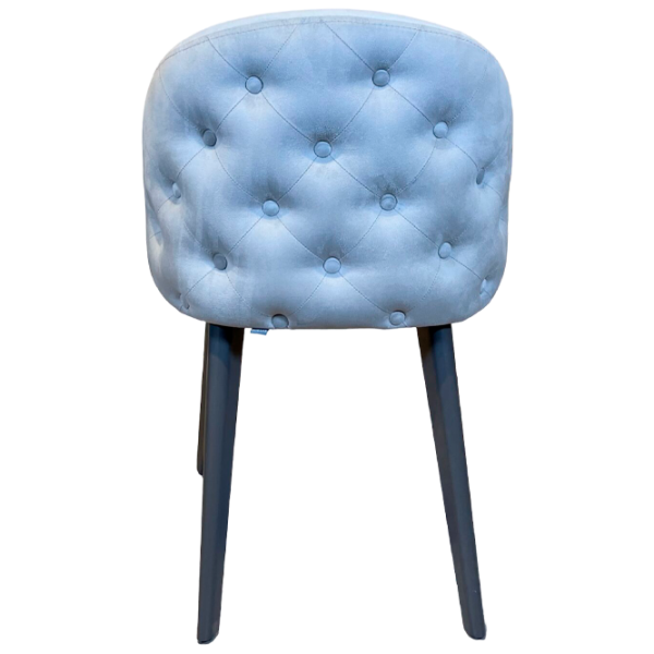 Кухонный стул Dogtas Arora Велюр/ Светло-серый Черный photo 3