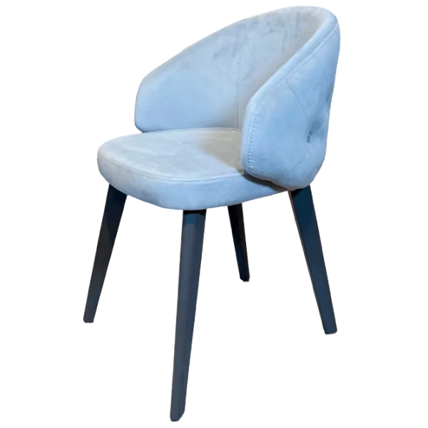 Кухонный стул Dogtas Arora Велюр/ Светло-серый Черный photo 4