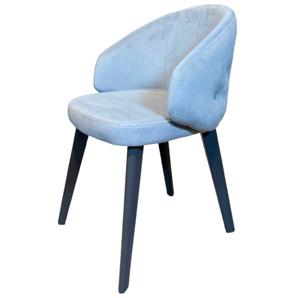 Кухонный стул Dogtas Arora Велюр/ Светло-серый Черный photo 4