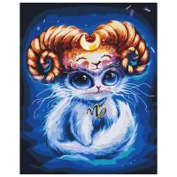 Картина по номерам BrushMe Котик Козерог BS53913 50 x 40 см / Вертикальная