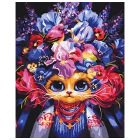 Pictură pe numere BrushMe Pisica de vară BS54081 50 x 40 cm / Verticală