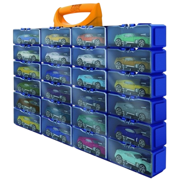 Container pentru mașini Hot Wheels HWCC8C 4893825027309   / / Orange Blue photo 1