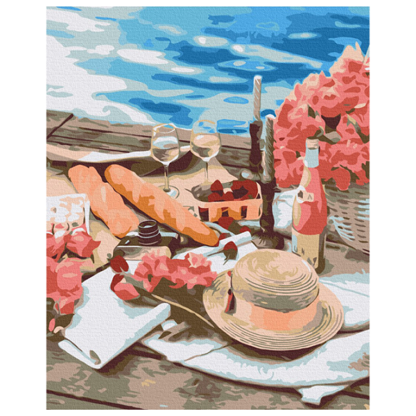 Pictură pe numere BrushMe Picnic lângă mare BS51331 50 x 40 cm / Verticală photo 1 Pictură pe numere BrushMe Picnic lângă mare BS51331 50 x 40 cm / Verticală photo 1