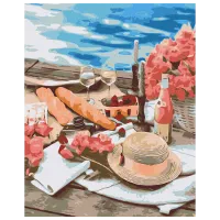 Картина по номерам BrushMe Пикник рядом с морем BS51331 50 x 40 см / Вертикальная