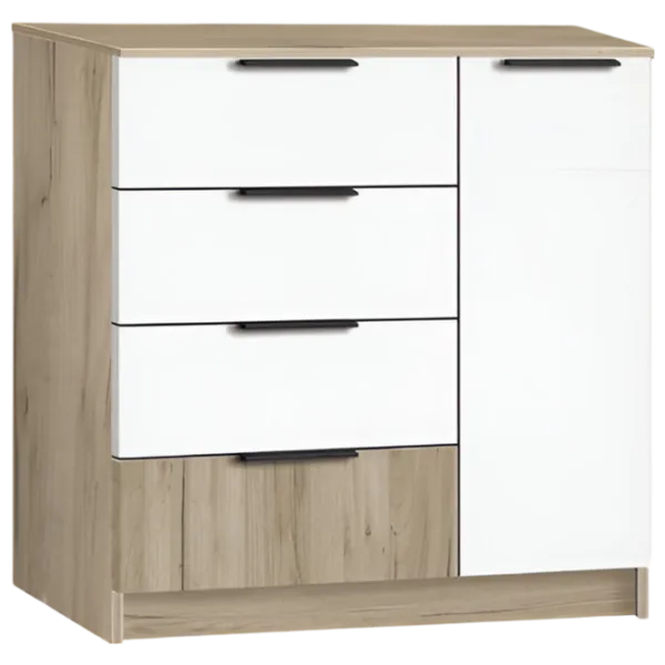 Comodă pentru birou Modern Komfort 4+1S 88 x 95 x 38 / PAL / Alb photo 1