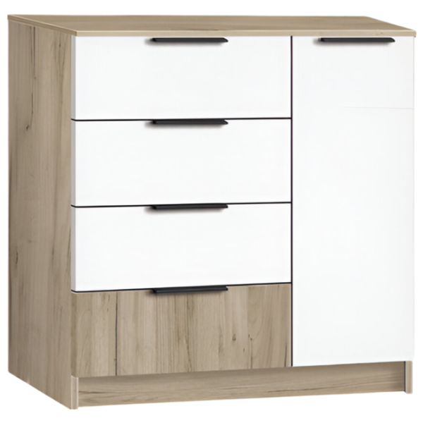 Comodă pentru birou Modern Komfort 4+1S 88 x 95 x 38 / PAL / Alb photo 1
