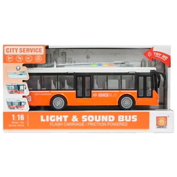 Троллейбус Wenyi Light & Sound Bus WY911B  / / Серый Оранжевый photo 2