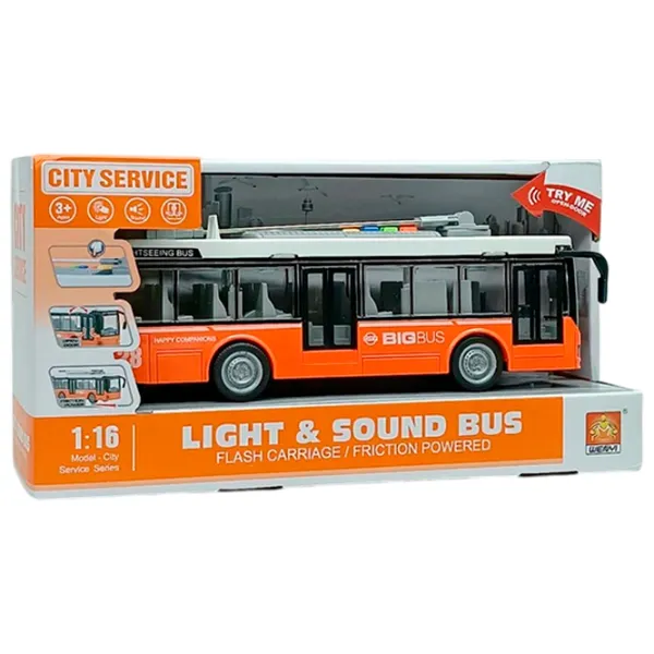 Троллейбус Wenyi Light & Sound Bus WY911B  / / Серый Оранжевый photo 3