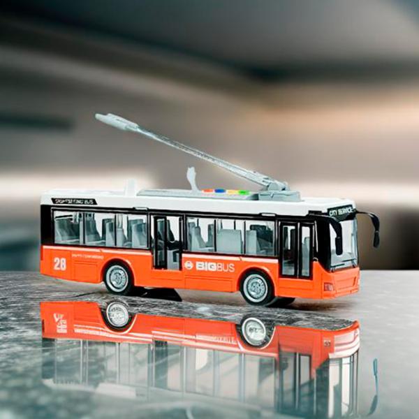 Троллейбус Wenyi Light & Sound Bus WY911B  / / Серый Оранжевый photo 7