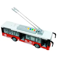 Troleibuz Wenyi Light & Sound Bus WY911A / / Gray Red photo 2