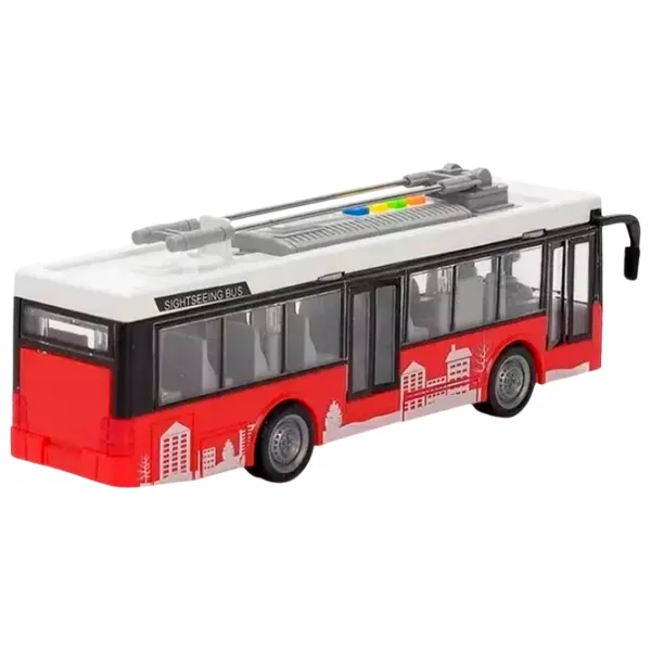 Троллейбус Wenyi Light & Sound Bus WY911A  / / Серый Красный photo 4