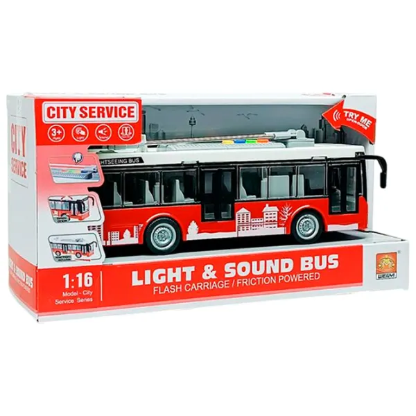 Троллейбус Wenyi Light & Sound Bus WY911A  / / Серый Красный photo 7