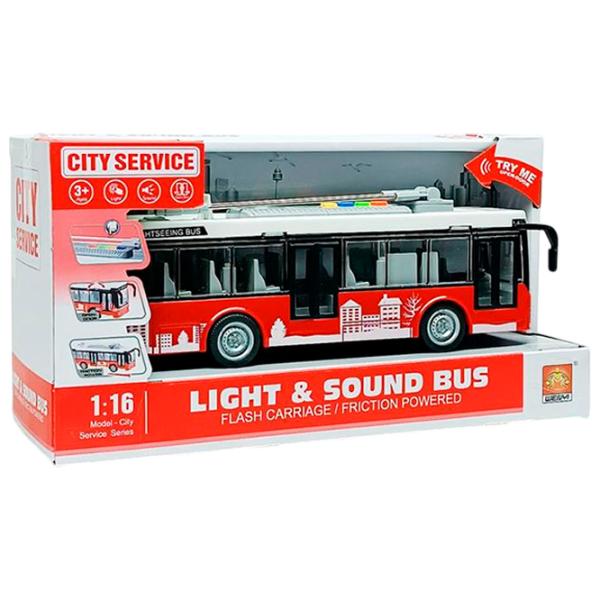 Троллейбус Wenyi Light & Sound Bus WY911A  / / Серый Красный photo 7
