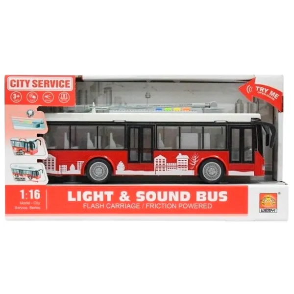 Троллейбус Wenyi Light & Sound Bus WY911A  / / Серый Красный photo 8