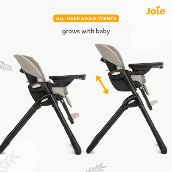 Стульчик для кормления Joie Mimzy Recline Speckled (H1013EASPK000) / 0 месяцев / Серый  photo 10