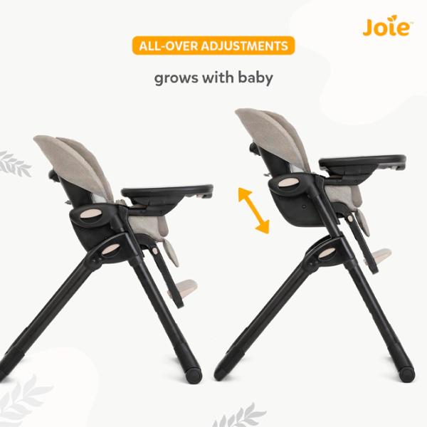 Стульчик для кормления Joie Mimzy Recline Speckled (H1013EASPK000) / 0 месяцев / Серый  photo 10