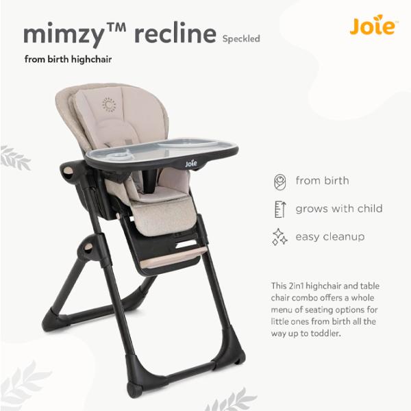 Стульчик для кормления Joie Mimzy Recline Speckled (H1013EASPK000) / 0 месяцев / Серый  photo 12