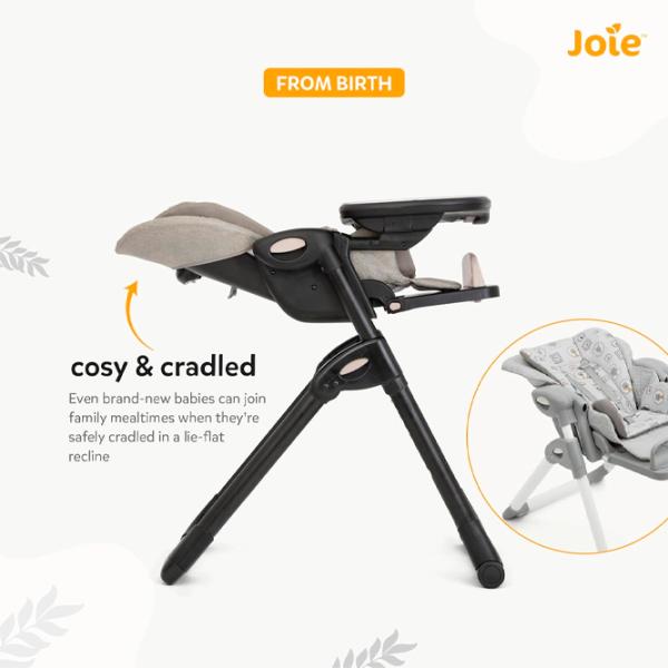 Стульчик для кормления Joie Mimzy Recline Speckled (H1013EASPK000) / 0 месяцев / Серый  photo 13