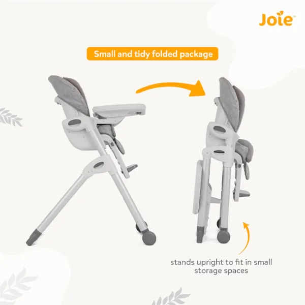 Стульчик для кормления Joie Mimzy Recline Elephant Duo (H1013DAELD000) / 0 месяцев / Белый  photo 8