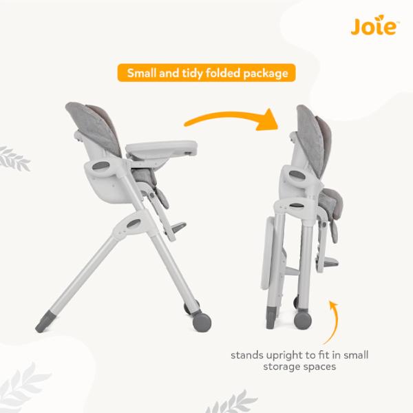 Стульчик для кормления Joie Mimzy Recline Elephant Duo (H1013DAELD000) / 0 месяцев / Белый  photo 8