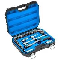 Set de capete tubulare Hoegert HT1R410 Cantitatea în set: 24 buc.