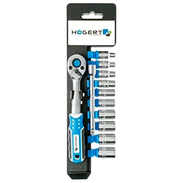 Set chei tubulare cu clichet Hoegert HT1R334 Cantitatea în set: 10 buc. photo 1 Set chei tubulare cu clichet Hoegert HT1R334 Cantitatea în set: 10 buc. photo 1