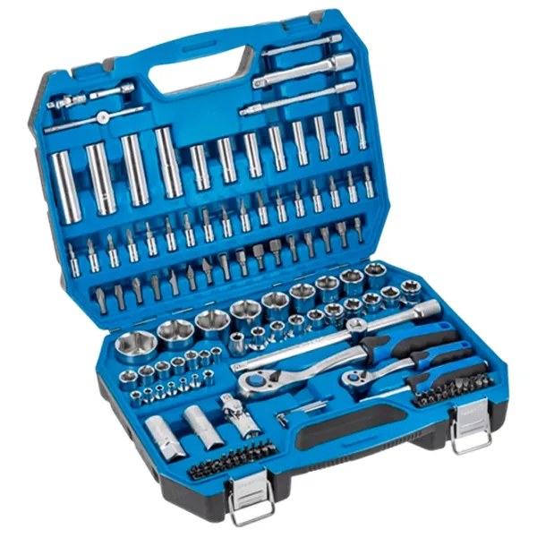 Набор ключей с трещоткой Hoegert HT1R440 Количество в наборе: 144 шт. photo 1 Набор ключей с трещоткой Hoegert HT1R440 Количество в наборе: 144 шт. photo 1