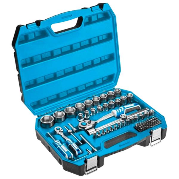 Set chei tubulare cu clichet Hoegert HT1R424 Cantitatea în set: 89 buc. photo 1