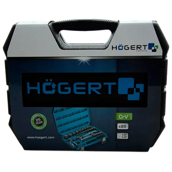 Set chei tubulare cu clichet Hoegert HT1R424 Cantitatea în set: 89 buc. photo 2