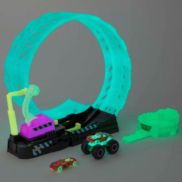 Авто-треки Mattel Monster Truck Glow In The Dark HBN02  / / Разноцветный photo 2