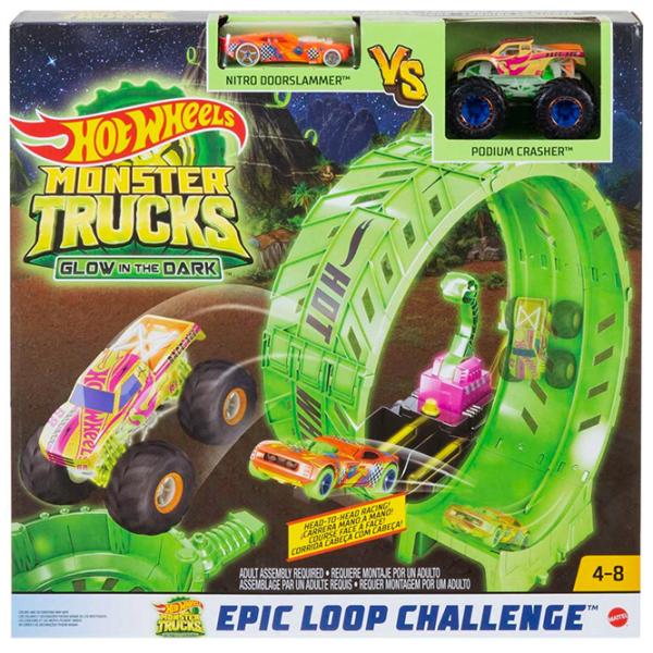 Авто-треки Mattel Monster Truck Glow In The Dark HBN02  / / Разноцветный photo 7