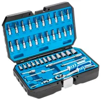 Set chei tubulare cu clichet Hoegert HT1R416 Cantitatea în set: 46 buc.