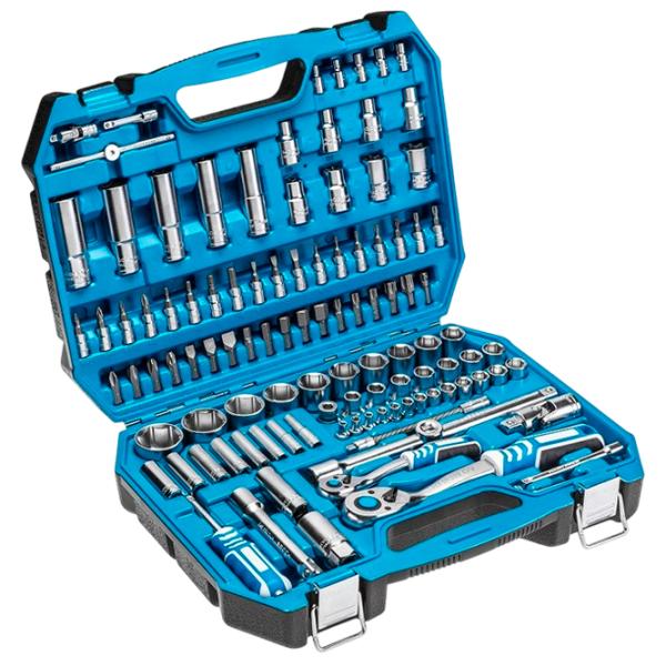 Set chei tubulare cu clichet Hoegert HT1R432 Cantitatea în set: 112 buc. photo 1