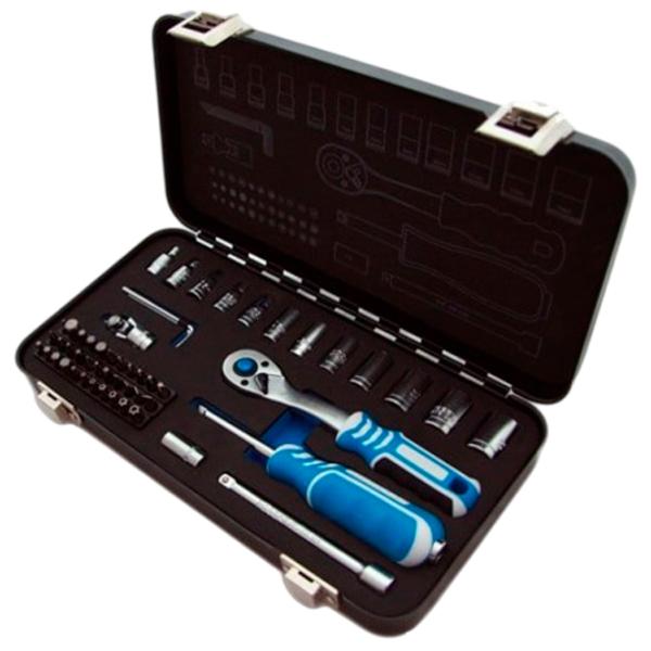 Set chei tubulare cu clichet Hoegert HT1R485 Cantitatea în set: 53 buc. photo 1 Set chei tubulare cu clichet Hoegert HT1R485 Cantitatea în set: 53 buc. photo 1