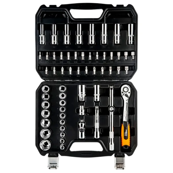 Set chei tubulare cu clichet NEO Tools 08-663 Cantitatea în set: 58 buc. photo 2 Set chei tubulare cu clichet NEO Tools 08-663 Cantitatea în set: 58 buc. photo 2