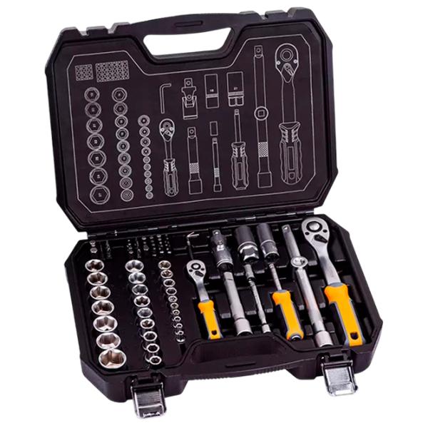 Set chei tubulare cu clichet Hoteche 203001 Cantitatea în set: 73 buc. photo 1