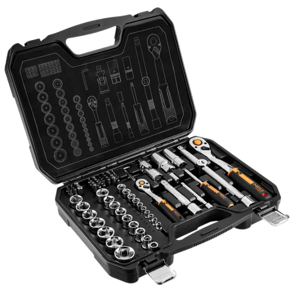 Набор ключей с трещоткой NEO Tools 10-054 Количество в наборе: 73 шт. photo 1