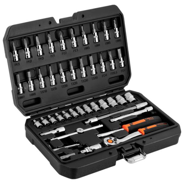 Набор ключей с трещоткой NEO Tools 10-004  Количество в наборе: 46 шт. photo 1